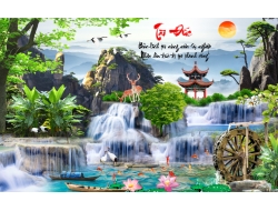 Tranh Dán Tường 3D Sơn Thủy Tiến Phát Sttp30 Tranh Dán Tường 3D Sơn Thủy Tiến Phát Sttp30