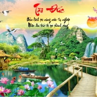 Tranh Dán Tường 3D Sơn Thủy Tiến Phát Sttp32