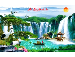Tranh Dán Tường 3D Sơn Thủy Tiến Phát Sttp36 Tranh Dán Tường 3D Sơn Thủy Tiến Phát Sttp36