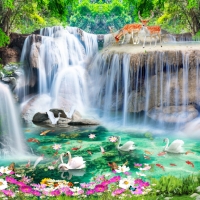 Tranh Dán Tường 3D Sơn Thủy Tiến Phát Sttp39 Tranh Dán Tường 3D Sơn Thủy Tiến Phát Sttp39