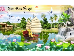Tranh Dán Tường 3D Sơn Thủy Tiến Phát Sttp42 Tranh Dán Tường 3D Sơn Thủy Tiến Phát Sttp42