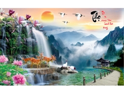 Tranh Dán Tường 3D Sơn Thủy Tiến Phát Sttp43 Tranh Dán Tường 3D Sơn Thủy Tiến Phát Sttp43