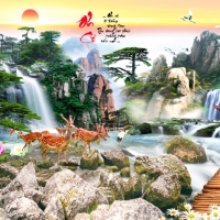 Tranh Dán Tường 3D Sơn Thủy Tiến Phát Sttp44 Tranh Dán Tường 3D Sơn Thủy Tiến Phát Sttp44