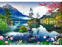 Tranh Dán Tường 3D Sơn Thủy Tiến Phát Sttp47