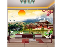 Tranh Dán Tường 3D Quang Cảnh Núi Rừng Đẹp Tiến Phát Nrtp02