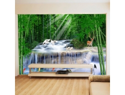 Tranh Dán Tường 3D Quang Cảnh Núi Rừng Đẹp Tiến Phát Nrtp04