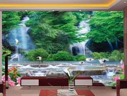 Tranh Dán Tường 3D Quang Cảnh Núi Rừng Đẹp Tiến Phát Nrtp06