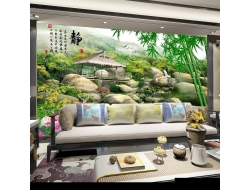 Tranh Dán Tường 3D Quang Cảnh Núi Rừng Đẹp Tiến Phát Nrtp09