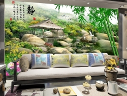 Tranh Dán Tường 3D Quang Cảnh Núi Rừng Đẹp Tiến Phát Nrtp09