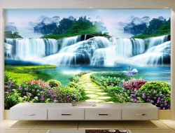 Tranh Dán Tường Sơn Thủy ST01