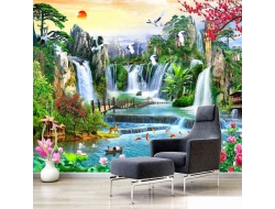 Tranh Dán Tường Sơn Thủy ST04