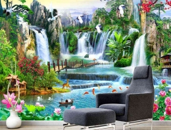 Tranh Dán Tường Sơn Thủy ST04