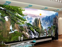 Tranh Dán Tường Sơn Thủy ST06