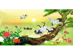 Tranh Dán Tường Sơn Thủy ST17