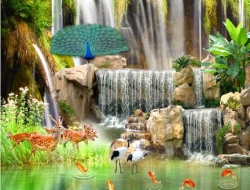 Tranh Dán Tường Sơn Thủy ST24