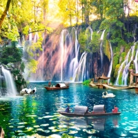 Tranh Dán Tường Sơn Thủy ST25 Tranh Dán Tường Sơn Thủy ST25