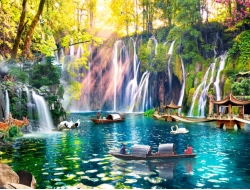 Tranh Dán Tường Sơn Thủy ST25