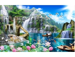 Tranh Dán Tường Sơn Thủy ST29