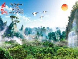Tranh Dán Tường Sơn Thủy ST30