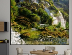 Tranh Dán Tường 3D Thác Nước Tiến Phát Decor Tntp91