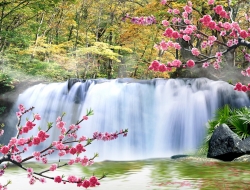 Tranh Dán Tường 3D Thác Nước Tiến Phát Decor Tntp62