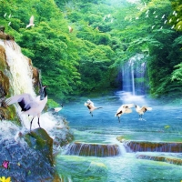 Tranh Dán Tường 3D Thác Nước Tiến Phát Decor Tntp73 Tranh Dán Tường 3D Thác Nước Tiến Phát Decor Tntp73