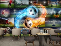Tranh Dán Tường 3D Bóng Đá Nghệ Thuật Bdnt02