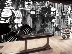 Tranh Dán Tường Vận Động Viên Cử Tạ Tm06